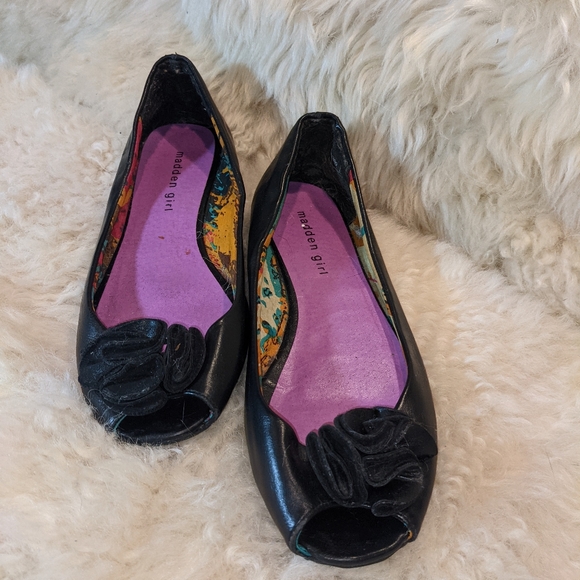 Madden Girl Peep Toe Flats - Picture 2 of 2